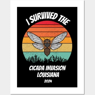 I survived the cicada invasion Louisiana 2024 Posters and Art